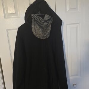 Men's Ninja Mask Hoodie Sweater Zip Up Gym Sport Activewear Fleece Lined Jacket